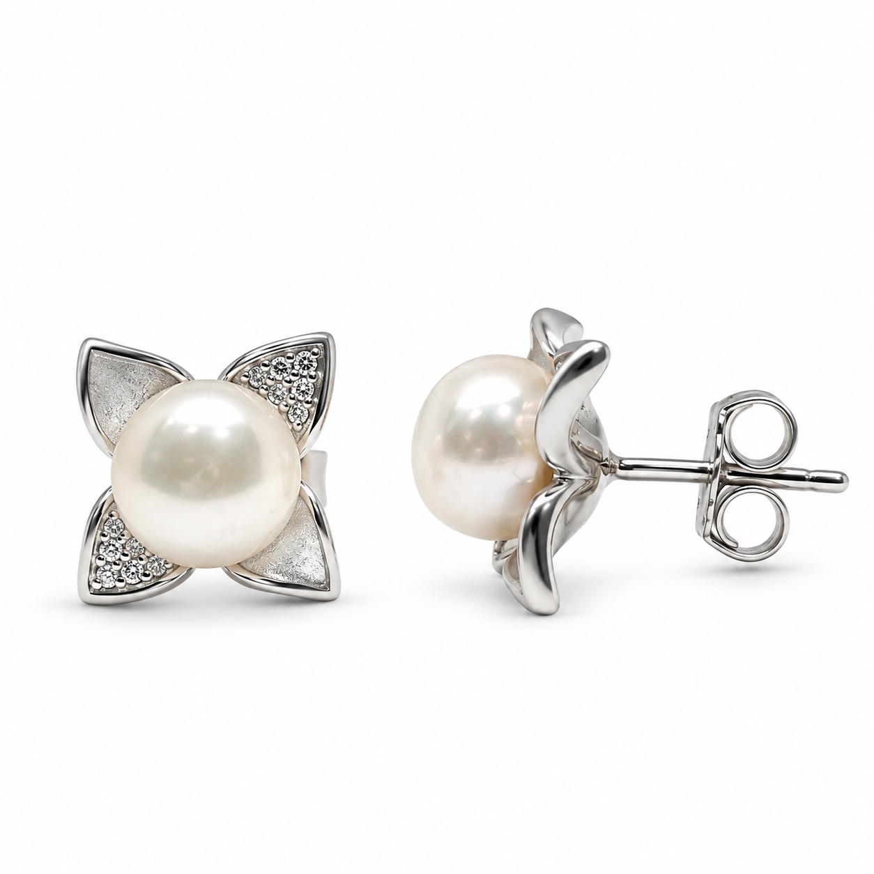 pearl tops earrings